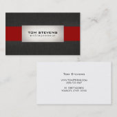 Modernes Silberschwarzes Streifen Visitenkarte (Vorne/Hinten)
