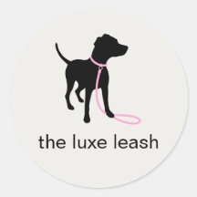 Modernes Silhouette Hunde Spaziergang Logo mit Tex