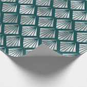Modernes Silver Aquamarin Elegantes Design Geschenkpapier (Ecke)