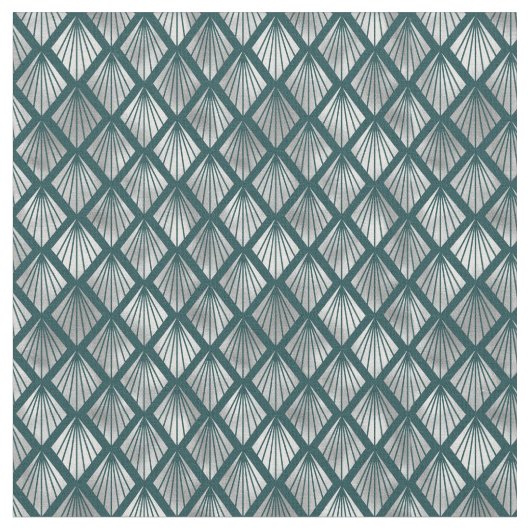 Modernes Silver Aquamarin Elegantes Design Stoff (Nahaufnahme)