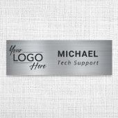 Modernes Silver Business-Logo Namensschild