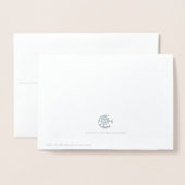 Modernes Silver Christmas Tree Holiday Foto Folienkarte (Rückseite mit Umschlag)