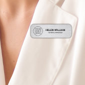 Modernes Silver Custom Business Logo und Namensschild