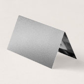 Modernes Silver Foil Script mit Foto Detail Card Visitenkarten (Rückseite)