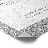 Modernes Silver Glitzer Salon Price List Poster (Ecke)