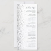 Modernes Silver Glitzer Script White Wedding (Rückseite)