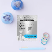 Modernes Silver Glitzer Zuhause Clearing House Beh Flyer (Einzeln)