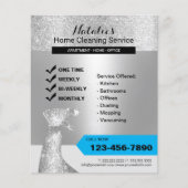 Modernes Silver Glitzer Zuhause Clearing House Beh Flyer (Vorne)