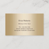 Modernes Silver & Gold Schönheitssalon Loyalität Treuekarte (Rückseite)
