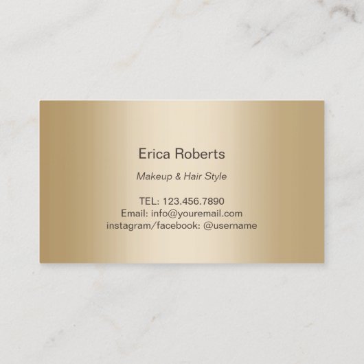 Modernes Silver & Gold Schönheitssalon Loyalität Treuekarte (Rückseite)