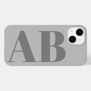 Modernes Silver Grau erste minimale zeitgenössisch Case-Mate iPhone 14 Hülle