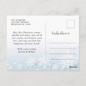 Modernes Silver Holiday FOTO Weihnachten Gruß Postkarte (Rückseite)