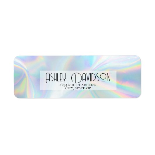 Modernes Silver Holographic Return-Address-Label (Vorne)