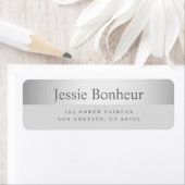 Modernes Silver Look Grau Rücksendeadresse (Insitu)