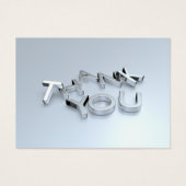 Modernes Silver Mini Dankeschön Kartenpaket von 10 (Vorderseite)