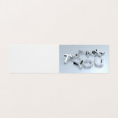 Modernes Silver Mini Faltpack 25 Dankeschön Karten (Außenseite Aufgefaltet)