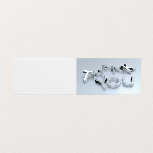 Modernes Silver Mini Faltpack 25 Dankeschön Karten (Außenseite Aufgefaltet)