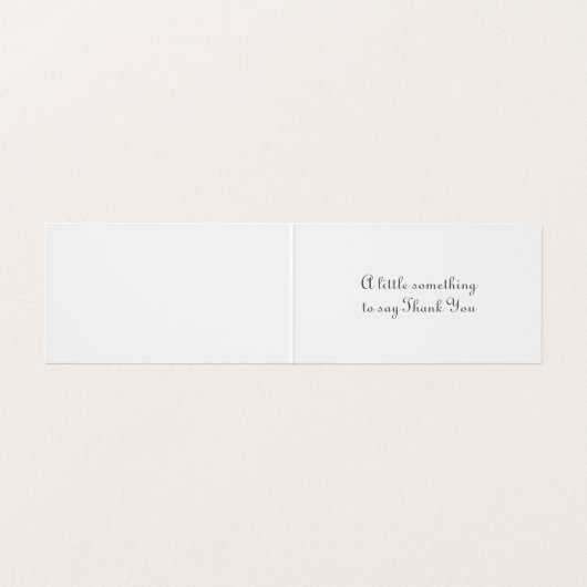 Modernes Silver Mini Faltpack 25 Dankeschön Karten (Innenseite Aufgefaltet)