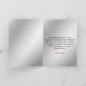 Modernes Silver Pink Roses Husband 25 Jahre Jubilä Karte (Innenseite)