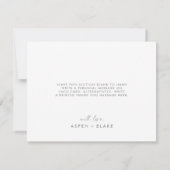 Modernes Silver Script 4 Foto Collage Wedding Dankeskarte (Rückseite)