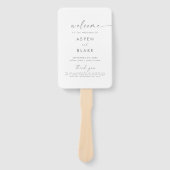 Modernes Silver Script-Hochzeitsprogramm Fächer (Vorderseite)