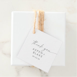 Modernes Silver Script Vielen Dank für Ihr Interes Geschenkanhänger