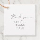Modernes Silver Script Vielen Dank für Ihr Interes Geschenkanhänger (Vorderseite)