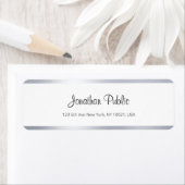 Modernes Silver White Chic Handgeschriebenes Skrip (Insitu)