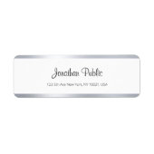 Modernes Silver White Chic Handgeschriebenes Skrip (Vorne)