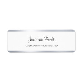 Modernes Silver White Chic Handgeschriebenes Skrip