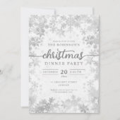 Modernes Silver Winter Wonderland Weihnachts-Party Einladung (Vorderseite)