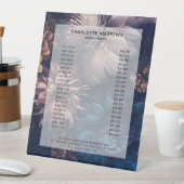 Modernes Simpel Floral Boho Salon Pedestal Zeichen Sockelschild (In Situ)