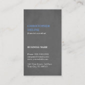 Modernes Simple Texture Gray Blue Consultant Visitenkarte (Vorderseite)