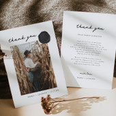 Modernes Simple Wedding Wax Siegel Foto Vielen Dan Dankeskarte