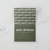 Modernes Single Foto Frohe Weihnachten (Innenseite)