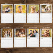 Modernes Single Foto pro Monat und Collage auf Abd Kalender