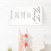 Modernes Sip Hooray Calligraphy Bar Menu Banner (Insitu)