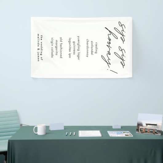 Modernes Sip Hooray Calligraphy Bar Menu Banner (Messeveranstaltung)