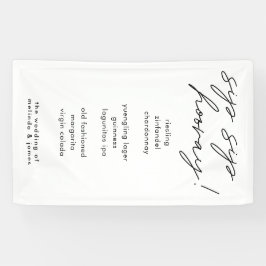 Modernes Sip Hooray Calligraphy Bar Menu Banner