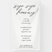 Modernes Sip Hooray Calligraphy Bar Menu Banner (Vertikal)