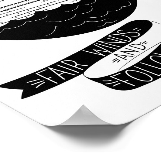 Modernes skandinavisches Kinderzimmer Poster (Ecke)