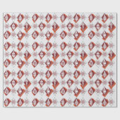 Modernes skandinavisches Rotes Weihnachtsfest Bota Geschenkpapier (Flach)