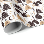 Modernes skandinavisches Weihnachtsgeschenk-Muster Geschenkpapier (Rolleneckpunkt)