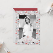 Modernes skandinavisches Winterurlaub-Foto Karte (Vorderseite/Rückseite Beispiel)