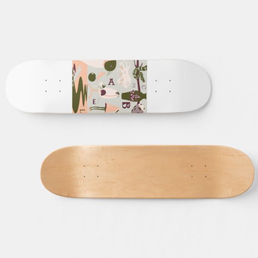 Modernes Skateboarddeck Zoo (Horizontal)