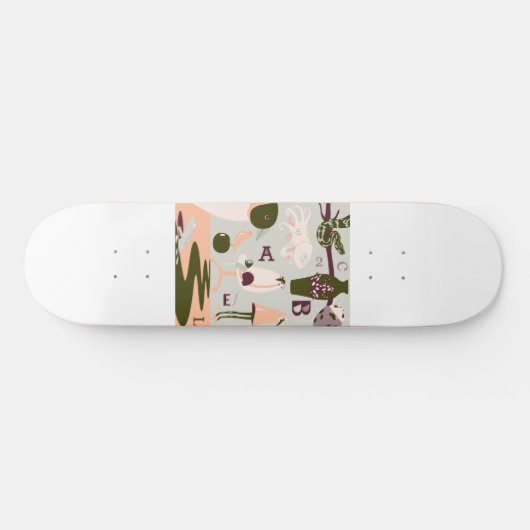 Modernes Skateboarddeck Zoo (Horizontal)
