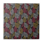 Modernes Skelett Verlasse Herbstmuster Fliese (Vorderseite)