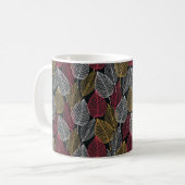 Modernes Skelett Verlasse Herbstmuster Kaffeetasse (Vorderseite Links)