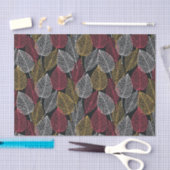 Modernes Skelett Verlasse Herbstmuster Seidenpapier (Handwerk)