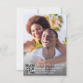 modernes Skript 2 Fotos qr Code uAwg Hochzeit Einladung (Rückseite)